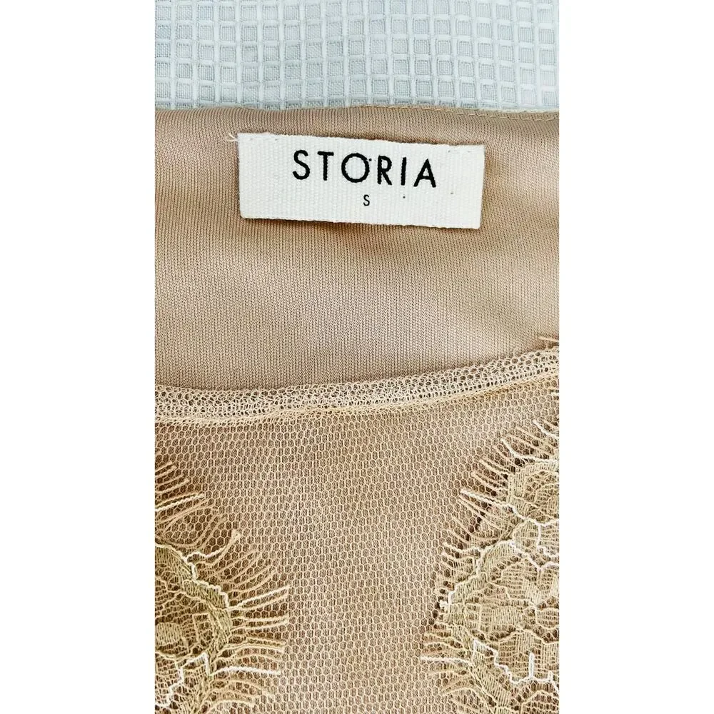 STORIA lace, mini, sheer mesh, cocktail dress S